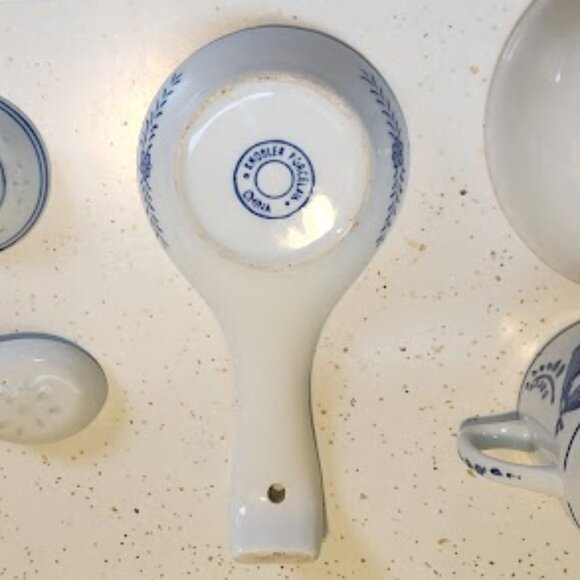 Vintage Knobler Porcelain China Chinois Ene Floral Spoon Rest - Picture 2 of 3